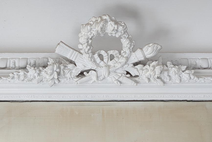 Trumeau de style Louis XVI à la couronne de laurier Trumeau de style Louis XVI à la couronne de laurier-1