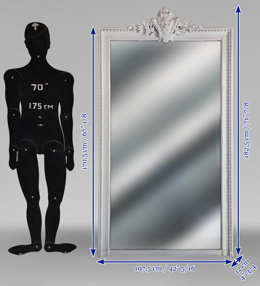 Trumeau de style Napoléon III au ruban croisé Trumeau de style Napoléon III au ruban croisé-7