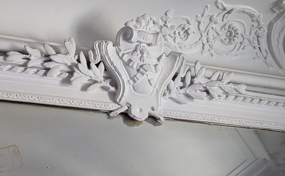 Trumeau de style Napoléon III au décor de ruban croisé Trumeau de style Napoléon III au décor de ruban croisé-2