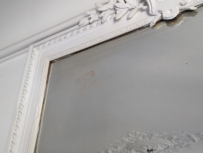 Trumeau de style Napoléon III au décor de ruban croisé Trumeau de style Napoléon III au décor de ruban croisé-3