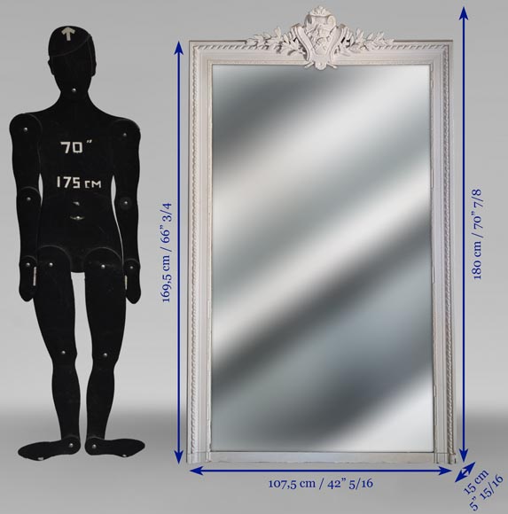 Trumeau de style Napoléon III au décor de ruban croisé Trumeau de style Napoléon III au décor de ruban croisé-6