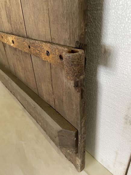 Porte en chêne au dessus arrondie du XVIIIe siècle Porte en chêne au dessus arrondie du XVIIIe siècle-6