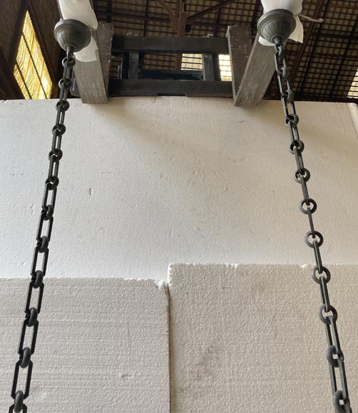 Deux grandes lanternes en bronze de style Napoléon III Deux grandes lanternes en bronze de style Napoléon III-3