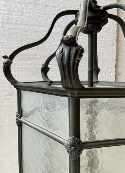 Deux grandes lanternes en bronze de style Napoléon III Deux grandes lanternes en bronze de style Napoléon III-5