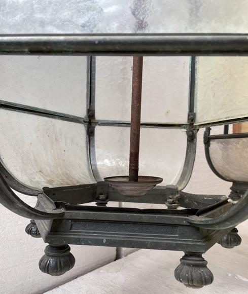 Deux grandes lanternes en bronze de style Napoléon III Deux grandes lanternes en bronze de style Napoléon III-8