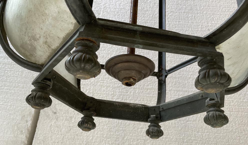 Deux grandes lanternes en bronze de style Napoléon III Deux grandes lanternes en bronze de style Napoléon III-9