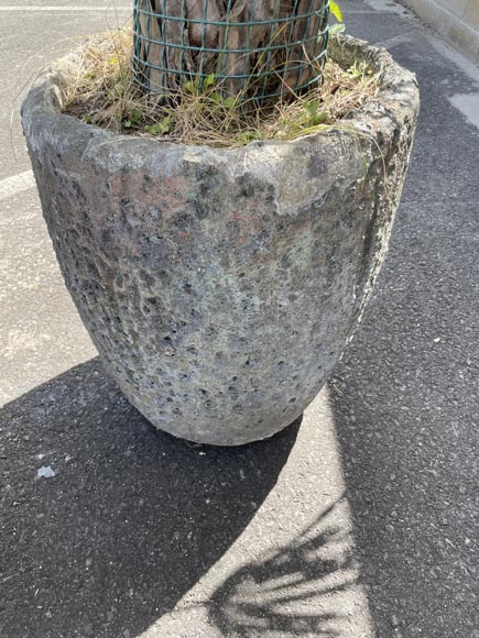 Trois vases de jardin à partir de creuset en grès Trois vases de jardin à partir de creuset en grès-2