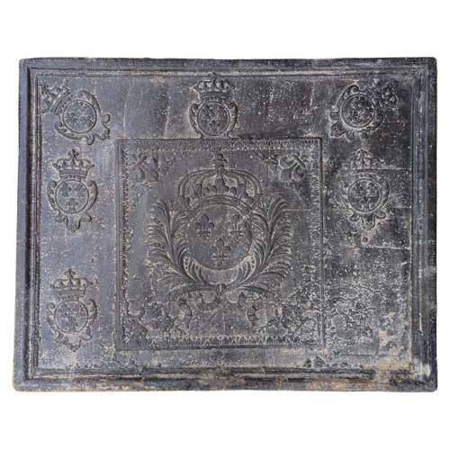 Plaque de cheminée aux armes de France du XVIIIe siècle