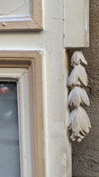 Trumeau en stuc et bois peint de style Louis XVI Trumeau en stuc et bois peint de style Louis XVI-3