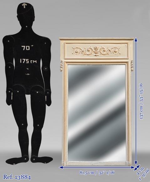 Trumeau en stuc et bois peint de style Louis XVI Trumeau en stuc et bois peint de style Louis XVI-6