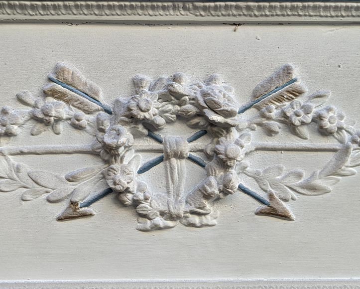 Trumeau en stuc et bois peint de style Louis XVI Trumeau en stuc et bois peint de style Louis XVI-2