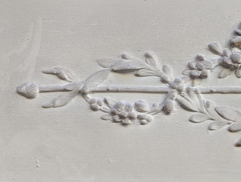 Trumeau en stuc et bois peint de style Louis XVI Trumeau en stuc et bois peint de style Louis XVI-3