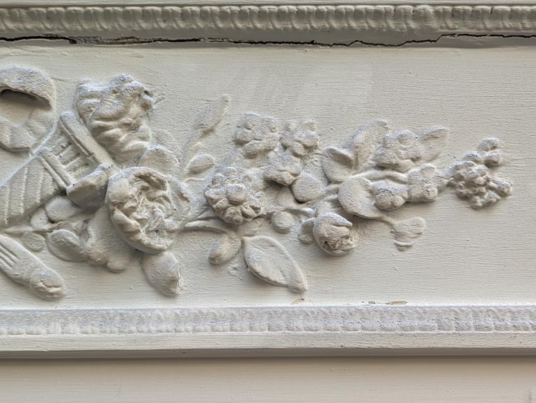 Trumeau en stuc et bois peint de style Louis XVI Trumeau en stuc et bois peint de style Louis XVI-2