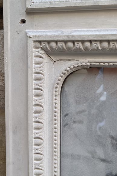 Trumeau en stuc et bois peint de style Louis XVI Trumeau en stuc et bois peint de style Louis XVI-3
