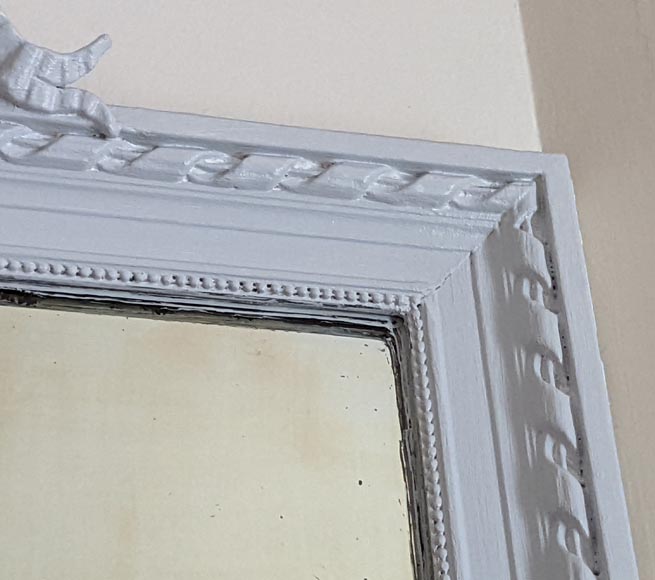 Petit trumeau de style Louis XVI au décor de ruban ajouré Petit trumeau de style Louis XVI au décor de ruban ajouré-3