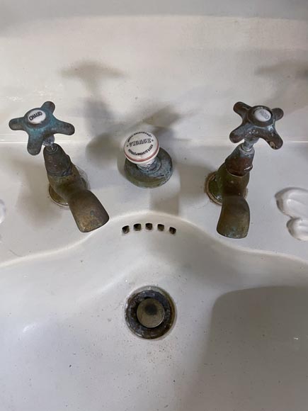 Lavabo en faïence sur colonne, XIXe siècle Lavabo en faïence sur colonne, XIXe siècle-4