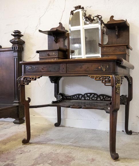 Gabriel VIARDOT, ensemble de mobilier japonisant pour chambre à coucher Gabriel VIARDOT, ensemble de mobilier japonisant pour chambre à coucher-17