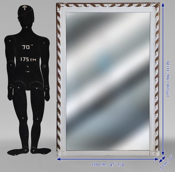 Trumeau de style Louis XVI au décor de frise végétale Trumeau de style Louis XVI au décor de frise végétale-6