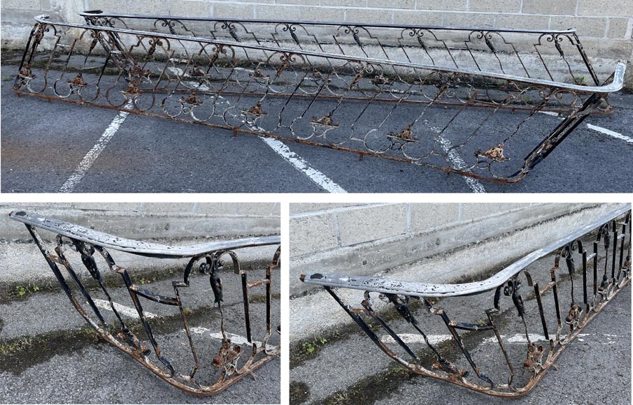 Longue paire de rampes d'escalier de style Napoléon III Longue paire de rampes d'escalier de style Napoléon III-0