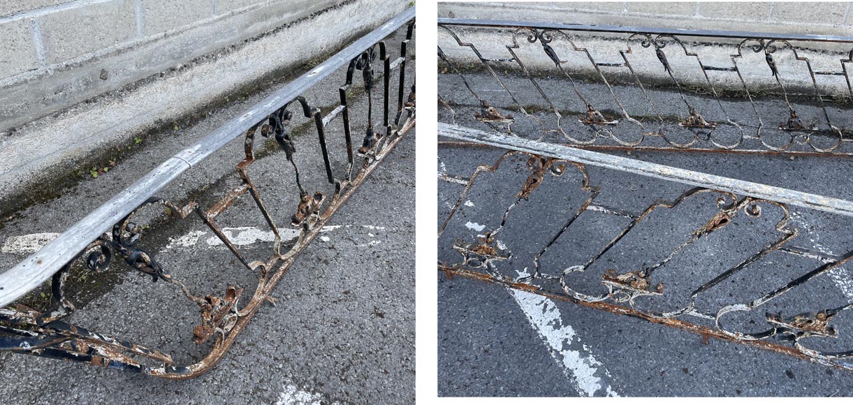 Longue paire de rampes d'escalier de style Napoléon III Longue paire de rampes d'escalier de style Napoléon III-6