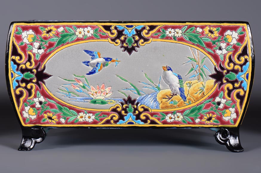 Manufacture J. VIEILLARD & CIE, Garniture de cheminée, seconde moitié du XIXe siècle Manufacture J. VIEILLARD & CIE, Garniture de cheminée, seconde moitié du XIXe siècle-3