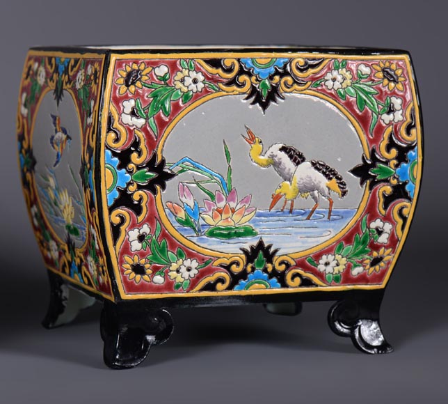 Manufacture J. VIEILLARD & CIE, Garniture de cheminée, seconde moitié du XIXe siècle Manufacture J. VIEILLARD & CIE, Garniture de cheminée, seconde moitié du XIXe siècle-5