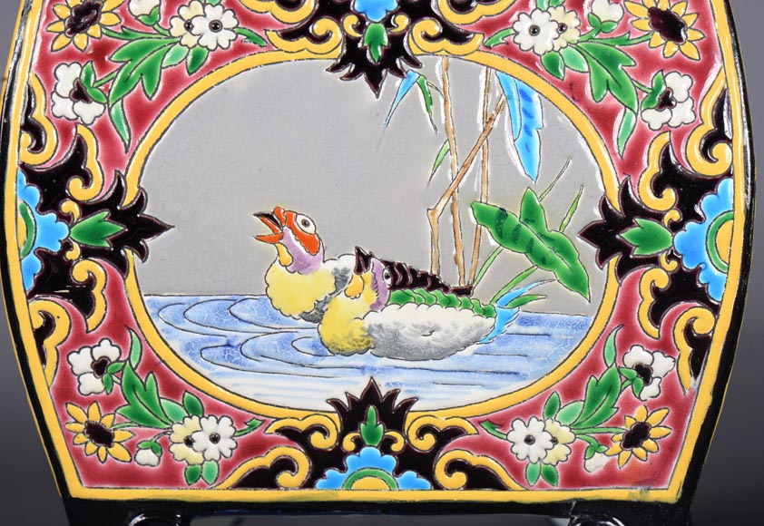 Manufacture J. VIEILLARD & CIE, Garniture de cheminée, seconde moitié du XIXe siècle Manufacture J. VIEILLARD & CIE, Garniture de cheminée, seconde moitié du XIXe siècle-7