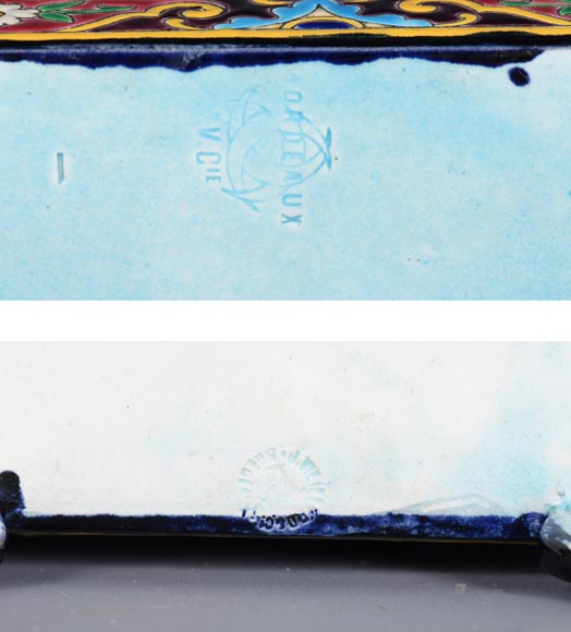 Manufacture J. VIEILLARD & CIE, Garniture de cheminée, seconde moitié du XIXe siècle Manufacture J. VIEILLARD & CIE, Garniture de cheminée, seconde moitié du XIXe siècle-8