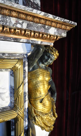 Extraordinaire cheminée monumentale signée par Jules Allard et Louis Ardisson provenant de l'Hôtel particulier de Edward Julius Berwind, Fifth Avenue, New York Extraordinaire cheminée monumentale signée par Jules Allard et Louis Ardisson provenant de l'Hôtel particulier de Edward Julius Berwind, Fifth Avenue, New York-3