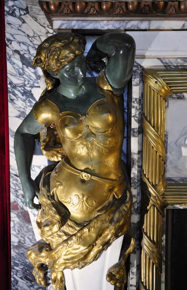 Extraordinaire cheminée monumentale signée par Jules Allard et Louis Ardisson provenant de l'Hôtel particulier de Edward Julius Berwind, Fifth Avenue, New York Extraordinaire cheminée monumentale signée par Jules Allard et Louis Ardisson provenant de l'Hôtel particulier de Edward Julius Berwind, Fifth Avenue, New York-5