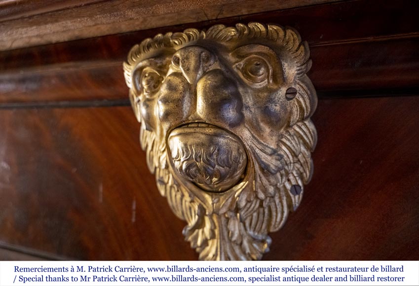Exceptionnel billard Charles X de la Maison Chéreau en acajou et bronze doré Exceptionnel billard Charles X de la Maison Chéreau en acajou et bronze doré-5