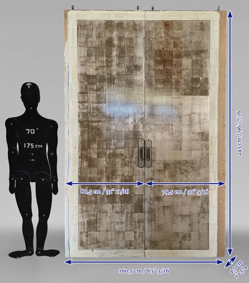 Lot de 3 doubles portes imitation galuchat Lot de 3 doubles portes imitation galuchat-14