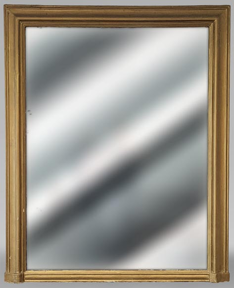 Trumeau mouluré de style Louis XVI, peinture dorée Trumeau mouluré de style Louis XVI, peinture dorée-0