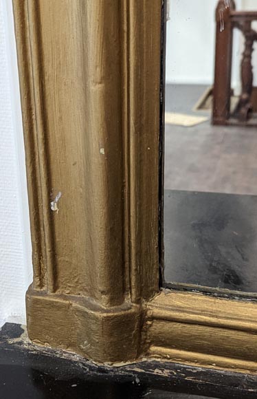 Trumeau mouluré de style Louis XVI, peinture dorée Trumeau mouluré de style Louis XVI, peinture dorée-5