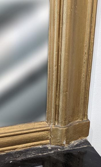 Trumeau mouluré de style Louis XVI, peinture dorée Trumeau mouluré de style Louis XVI, peinture dorée-6