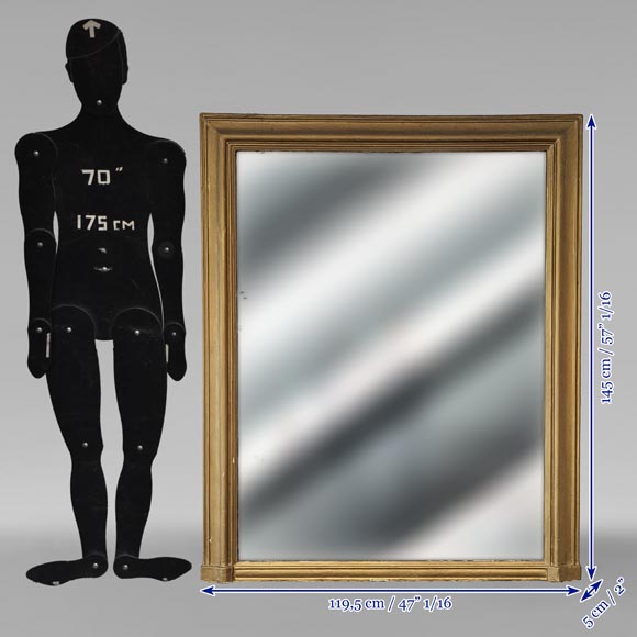 Trumeau mouluré de style Louis XVI, peinture dorée Trumeau mouluré de style Louis XVI, peinture dorée-7