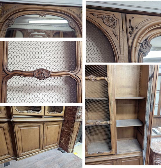 Boiserie et bibliothèque en chêne de style Louis XV Boiserie et bibliothèque en chêne de style Louis XV-5