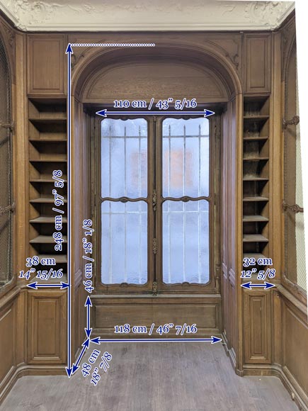 Boiserie et bibliothèque en chêne de style Louis XV Boiserie et bibliothèque en chêne de style Louis XV-21