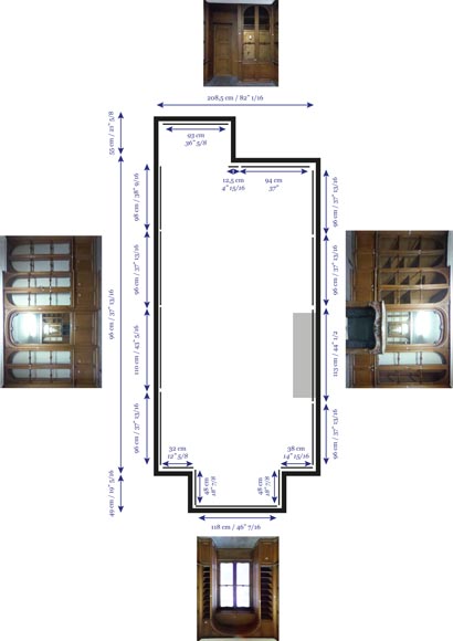 Boiserie et bibliothèque en chêne de style Louis XV Boiserie et bibliothèque en chêne de style Louis XV-22