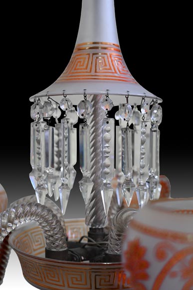 BACCARAT, Lustre néo-grec en cristal à cinq lumières, après 1875 BACCARAT, Lustre néo-grec en cristal à cinq lumières, après 1875-5