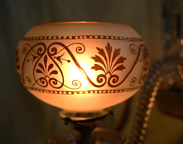 BACCARAT, Lustre néo-grec en cristal à cinq lumières, après 1875 BACCARAT, Lustre néo-grec en cristal à cinq lumières, après 1875-7