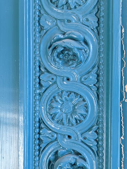 Trumeau de style Louis XVI au décors floral et rosace Trumeau de style Louis XVI au décors floral et rosace-4