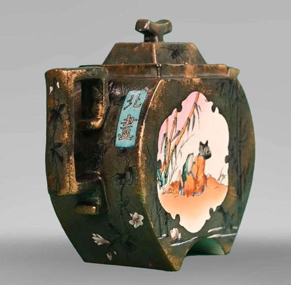 Manufacture Jules Vieillard & Cie, Service à thé japonisant, entre 1878 et 1886 Manufacture Jules Vieillard & Cie, Service à thé japonisant, entre 1878 et 1886-2