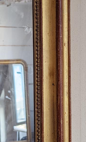 Trumeau en bois doré de style Restauration aux coins arrondis Trumeau en bois doré de style Restauration aux coins arrondis-3