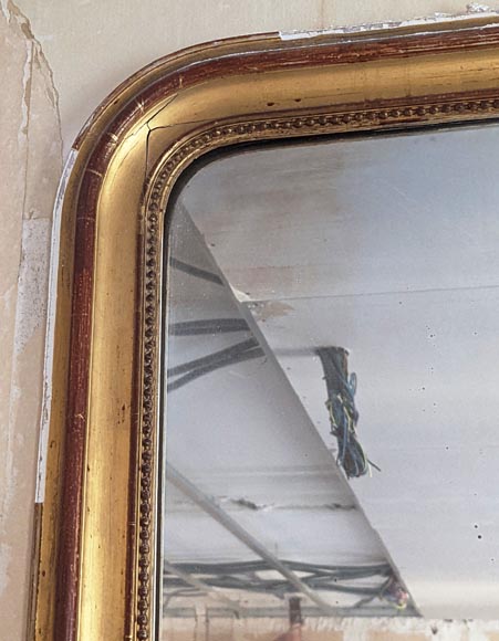 Trumeau en bois doré de style Restauration aux coins arrondis Trumeau en bois doré de style Restauration aux coins arrondis-5