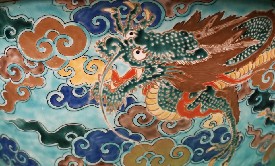 Alphonse GIROUX, coupe aux carpes koï de style japonisant Alphonse GIROUX, coupe aux carpes koï de style japonisant-4