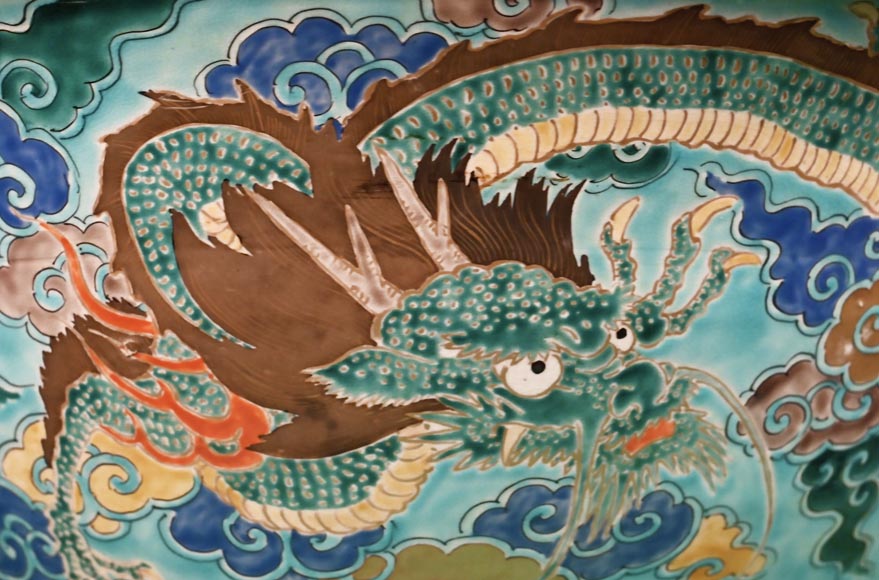 Alphonse GIROUX, coupe aux carpes koï de style japonisant Alphonse GIROUX, coupe aux carpes koï de style japonisant-5