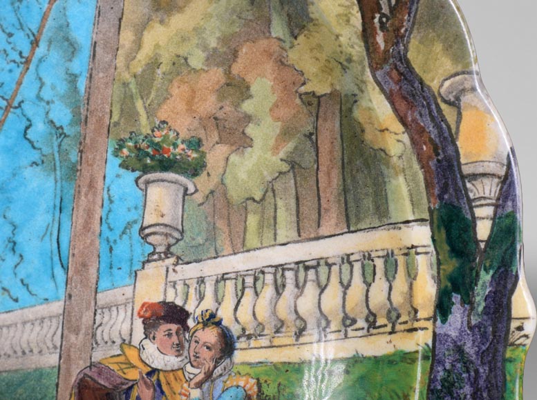 Théodore DECK (céramiste), Eugène GLUCK (peintre), Plat d'ornement orné d'une scène bucolique à l’escarpolette Théodore DECK (céramiste), Eugène GLUCK (peintre), Plat d'ornement orné d'une scène bucolique à l’escarpolette-6