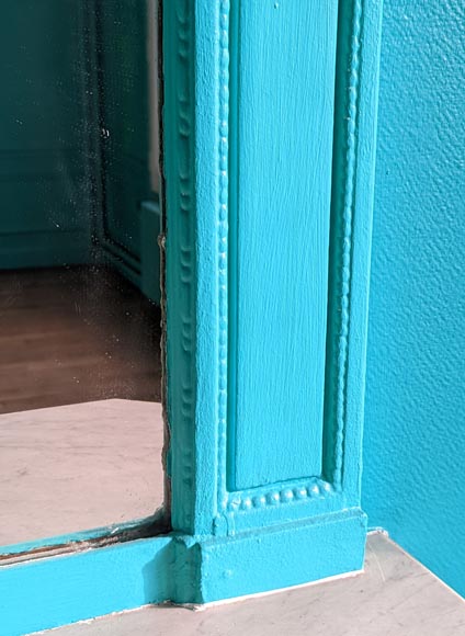 Petit trumeau de style Louis XVI à fronton décoré en demi cercle Petit trumeau de style Louis XVI à fronton décoré en demi cercle-4