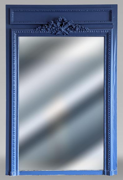 Petit trumeau de style Louis XVI au décor de carquois et flambeau Petit trumeau de style Louis XVI au décor de carquois et flambeau-0